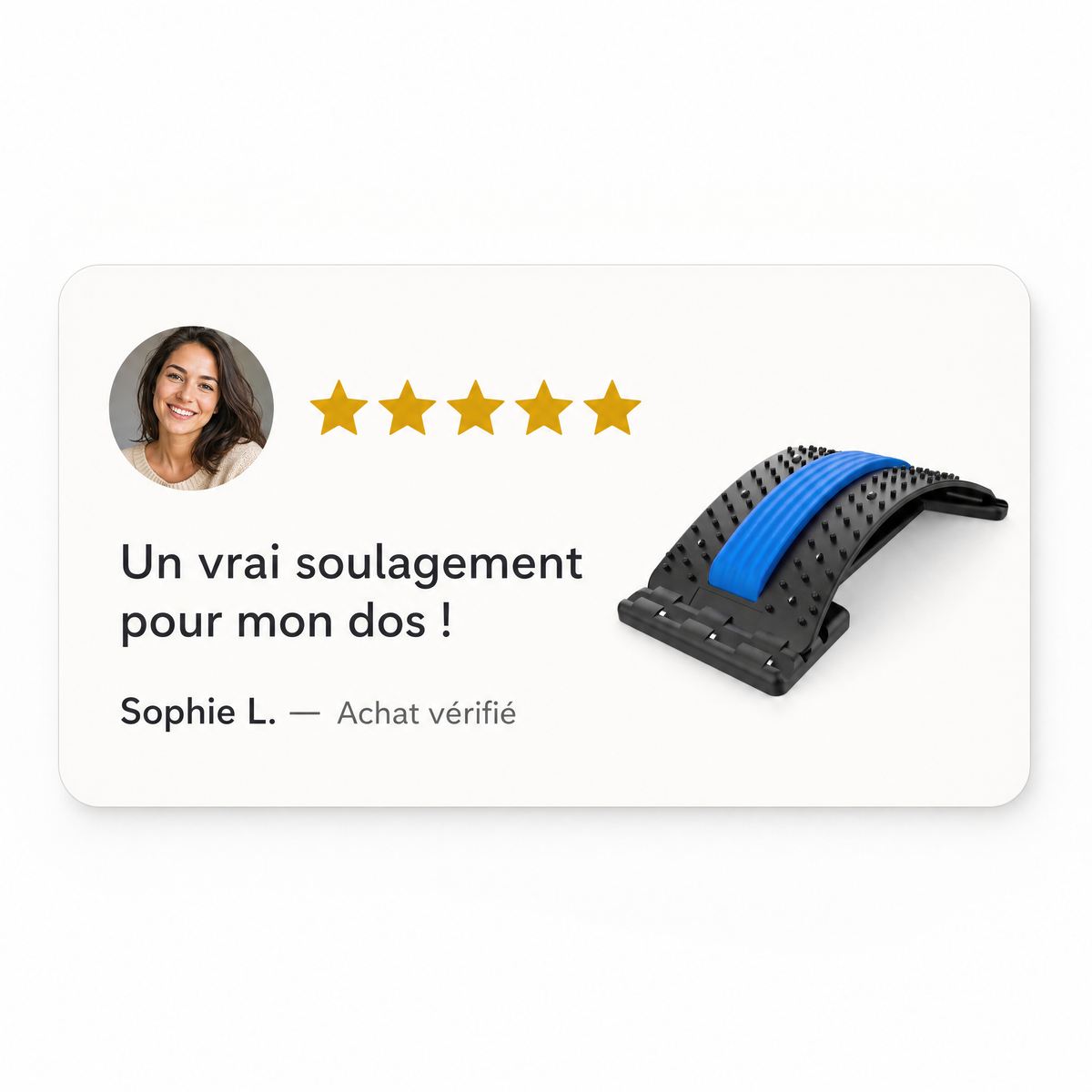 Étireur Dorsal & Lombaire à Magnétothérapie et Acupression